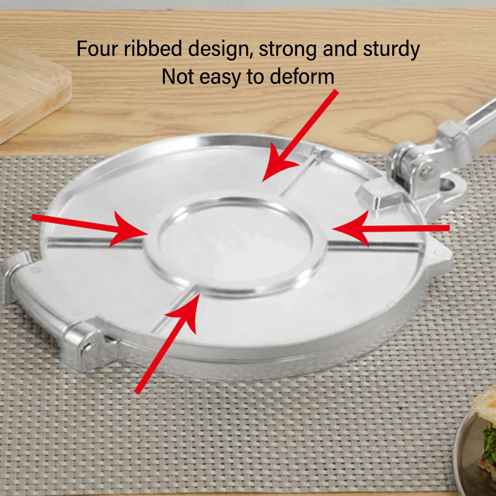 Aluminum Tortilla Press – Manual Dough Maker for Pizza & Flatbread - Image 6
