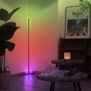 60" RGB LED Corner Floor Lamp – Modern Ambient Lighting