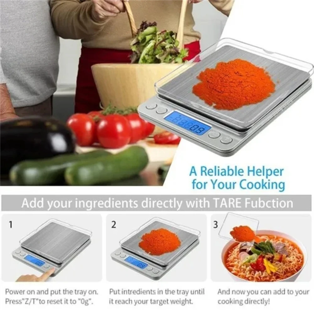 Digital Kitchen Scale Mini 0.1g – Precision Stainless Steel Weighing Scale - Image 6