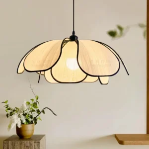 Nordic Petal Pendant Light – Wabi Sabi E27 Ceiling Lamp
