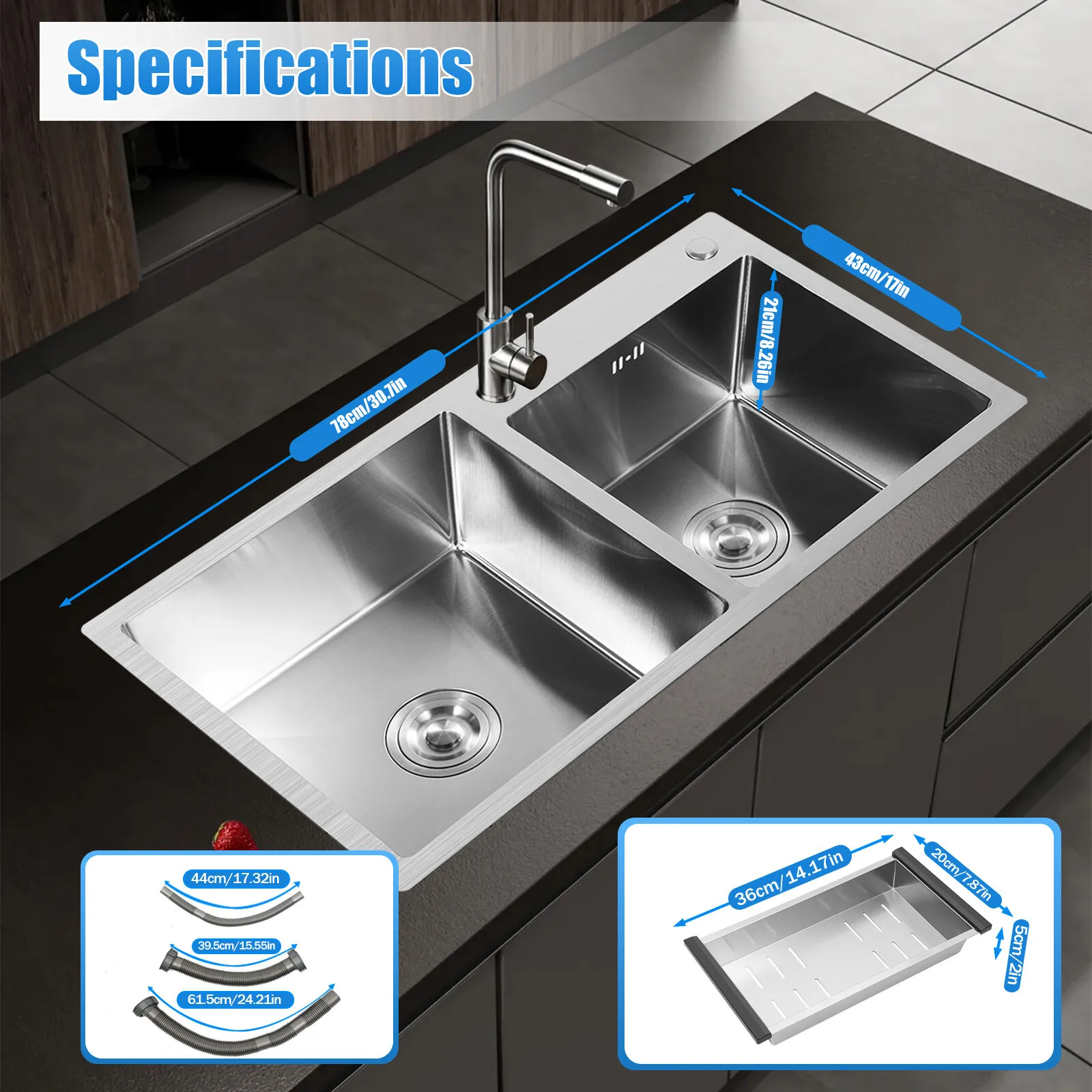 Stainless Steel Double Bowl Kitchen Sink – Durable & Easy Clean - Image 6
