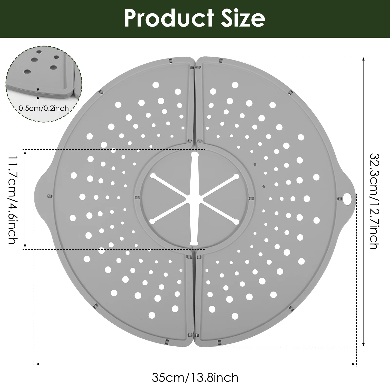 Foldable Silicone Oil Guard – Heat Resistant Splash Screen for Cooking Pans - Image 6