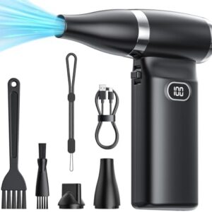 Cordless Electric Air Duster – High-Speed Rechargeable Mini Blower (60 MPH)