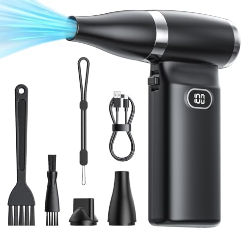 Cordless Electric Air Duster – High-Speed Rechargeable Mini Blower (60 MPH)
